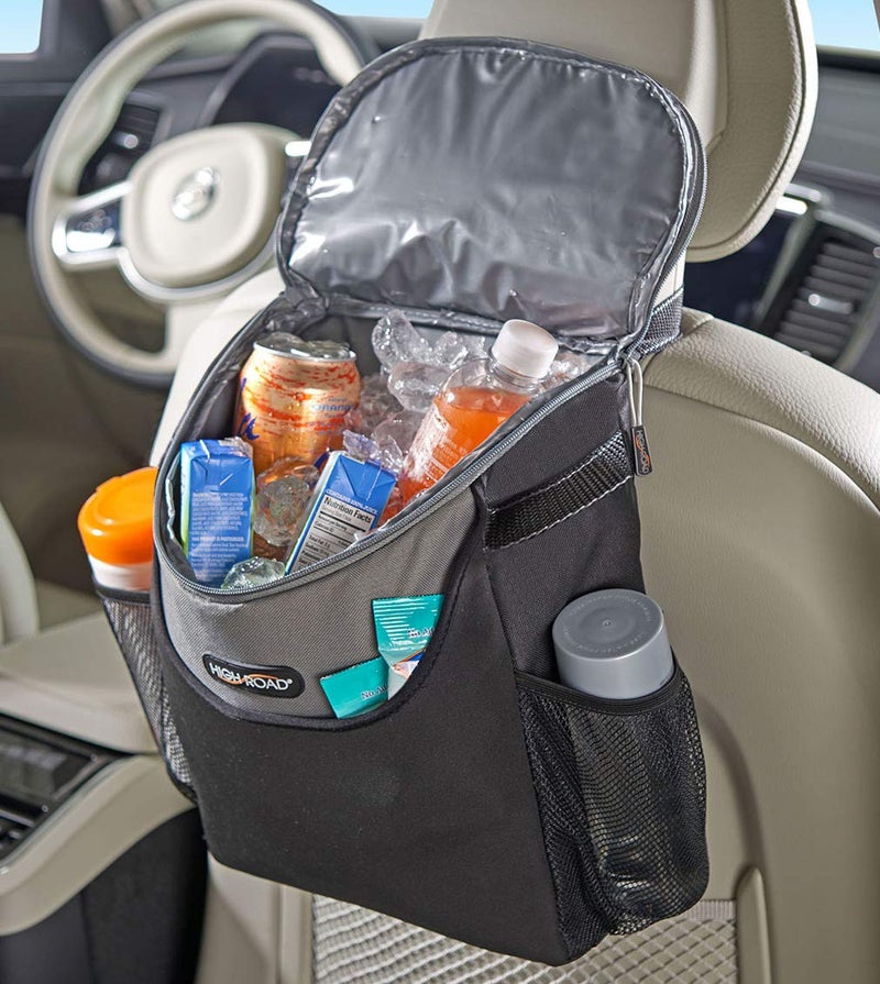 High Road SnackStash Soft Car Cooler Bag for Cold and Hot Food Transport - Insulated Backseat Cooler Bag for Car, SUV, Truck or Van - Portable Soft Cooler with Storage Pocket and Bottle Holders - Image 2